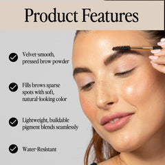 Billion Dollar Brows bdb Eyebrow Powder Blonde with dual-ended brush for precise, effortless fills.