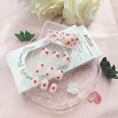BDKAIWU light-pink short square nails for easy daily wear.