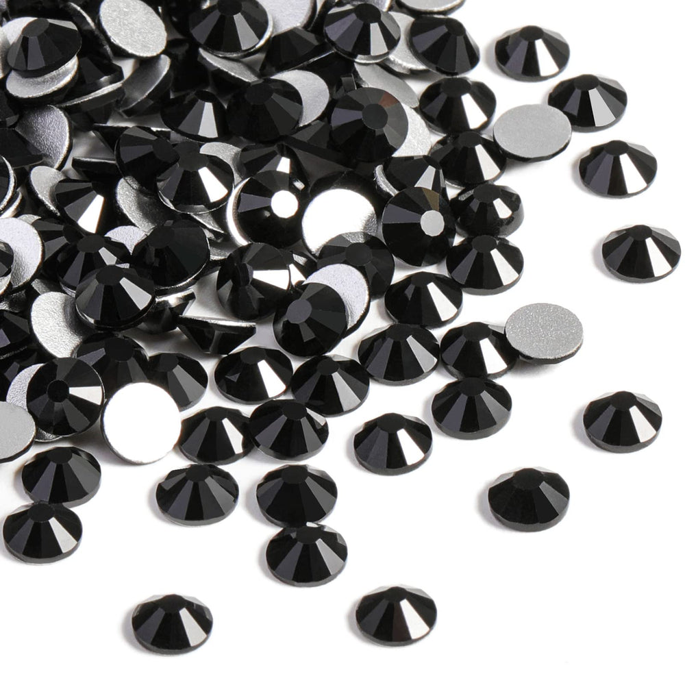 Beadsland 2880pcs flat-back black rhinestones for nails and crafts add sparkle.