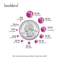 Beadsland flat-back rhinestones add vibrant glow to fabrics, bags, and accessories.