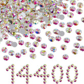 Beadsland flatback rhinestones SS12 display highlights vibrant sparkle for DIY crafts.