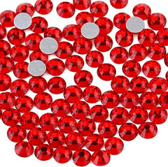 Beadsland Light Siam flatback closeup highlighting precise cuts for nail art