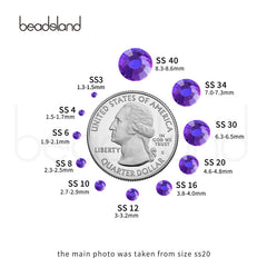 BEADSLAND rhinestones SS20 Purple Velvet on nails and accessories for versatile art
