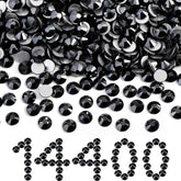 Beadsland SS16 jet hematite flatback rhinestones close-up for precise application and sparkle.