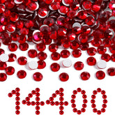 BEADSLAND red flatback rhinestones SS16 3-8-4-0mm for bulk crafting and nail art