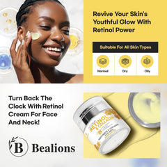 Bealions Retinol Cream texture applied to clean skin during routine