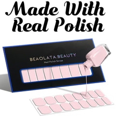 Beaolata packaging shows 32-nail strips and tools for complete manicure.