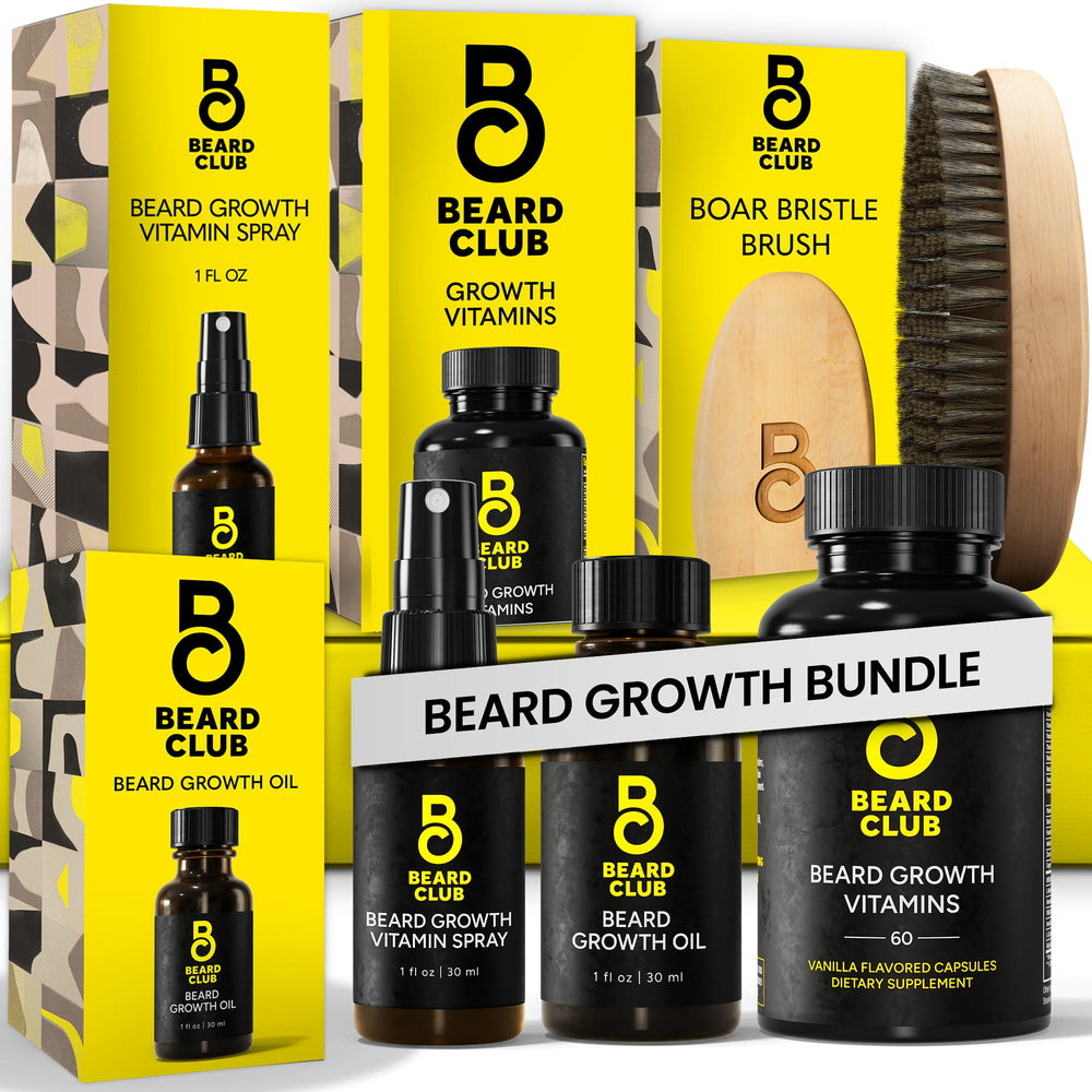 The Beard Club Growth Oil bottle ready for daily beard nourishment and skin care.