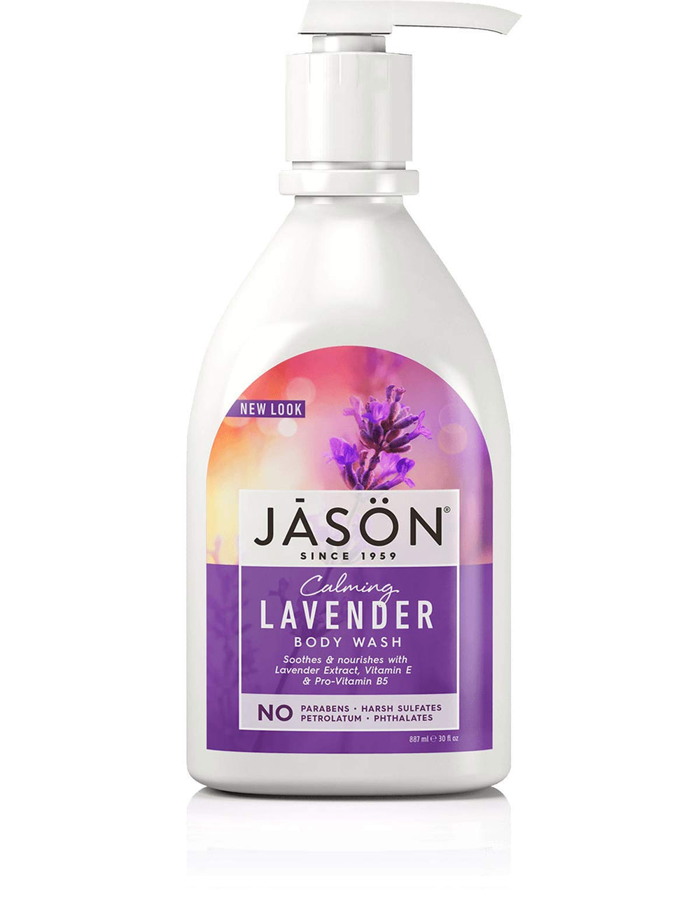 Beatool Jason Calming Lavender Body Wash bottle, 30 oz, pack of 2, calming daily cleansing.