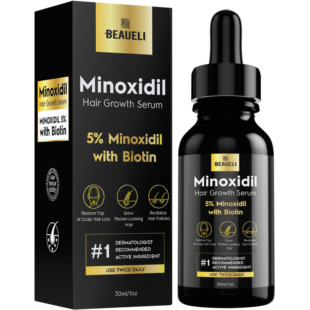 Beaueli unscented Minoxidil foam application on scalp for easy hair growth routine