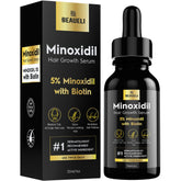 Beaueli unscented Minoxidil foam application on scalp for easy hair growth routine
