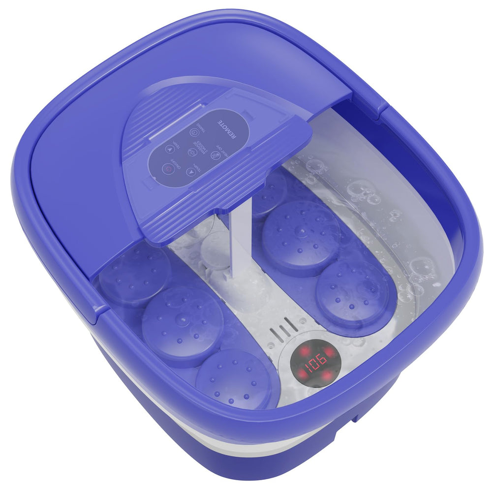 BEAUMOI collapsible foot spa with heat and remote for easy control.