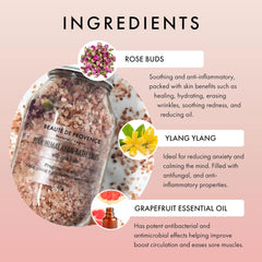 Beaute De Provence salts poured into a warm bath for aromatherapy.