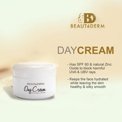 Beautederm Day Cream SPF60 application image demonstrates quick, lightweight morning skincare.