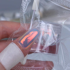 BEAUTNICE Aurora holographic pigment finish adds dynamic color shifts on gel or nail art