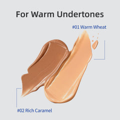 BEAUTNICE Long Wear Foundation texture swatch highlights medium-to-full coverage.