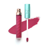 Beauty Bakerie Lip Whip Sangria Splash shot shows bold color with long-lasting wear