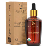 Beauty by Earth USDA Organic Face Oil bottle pour, lightweight hydration for dry skin
