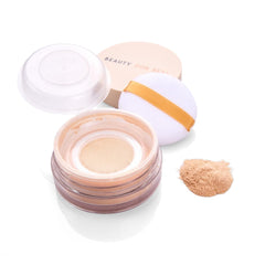 Beauty For Real Hydra-Set bottle close-up showing translucent finish for all-day wear