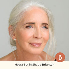 Skin with Hydra-Set after application showing balanced shine and smoothness
