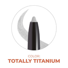 Beauty For Real I-Line 24-7 eyeliner swatch showing metallic silver shade.