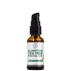 Beauty Foundry Clarifying Tea Tree Facial Oil with dropper for precise application.