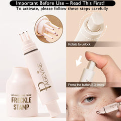 Beauty Glazed Upgrade Faux Freckle Stamp Pen natural glow application on skin.