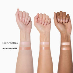 Close-up of Beauty Pie concealer application for seamless blending.