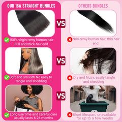 Beauty Queen Brazilian straight bundles 24inch versatile styling options