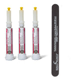 Beauty Secrets drip-clog-proof nail glue 3-pack for precise, mess-free bonding.