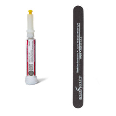 Beauty Secrets drip and clog-proof nail glue bottle ready for mess-free application.