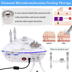 Beauty Star diamond heads set with nine shapes for customized skin exfoliation.