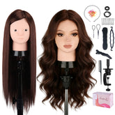 Beauty Star mannequin head with clamp stand for stable braiding practice.