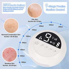 Beauty Star portable facial pore vacuum in compact travel-ready design