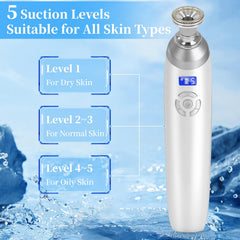 Beauty Star vacuum suction levels 5 enable controlled cleansing across zones.