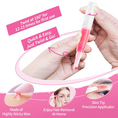 Beauty7 facial hair removal on upper lip, cheeks, and chin for smooth skin.