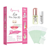 Beauty7 Lip Wax Strips packaging highlights fragrance-free, skin-friendly formula.