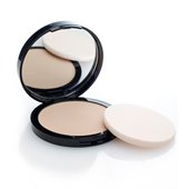 Beauty Basics Tender pressed foundation compact shows natural finish and buildable coverage.
