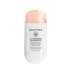 BeautyBio Blendrops SPF 46 oil-control priming drops bottle provides weightless protection and radiant glow
