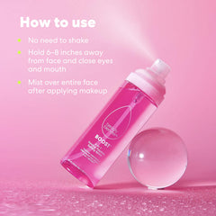 Beautyblender Boost hydrating mist being spritzed on skin