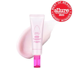 Beautyblender Boost packaging front showing premium primer for all skin types