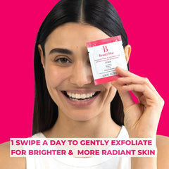 BeautyStat 2.5ml single-dose peel packets displayed