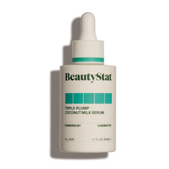 BeautyStat Triple-Plump Coconut Milk Serum bottle shown for daily hydration