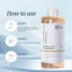 beautyturess glycolic acid 7% toner texture in use demonstrates quick-absorbing formula