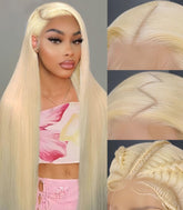 Bebeest 613 lace front wig straight hair enhances natural look for daily wear.