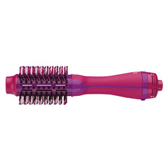 Bed Head One Step Volumizer pink brush close-up highlighting detangling bristles for smooth styling.