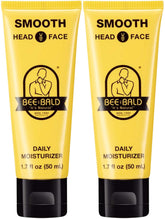 Bee Bald Smooth Daily Moisturizer bottle hydrates skin and reduces shine.