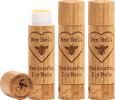 Bee Bella lip balm cherry 3-pack tube for on-the-go hydration