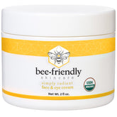 BeeFriendly Organic Face and Eye Cream bottle for daily hydration and glow.