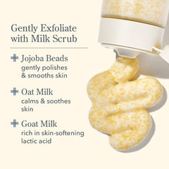 Beekman 1802 fragrance-free scrub texture emphasizing gentle exfoliation.